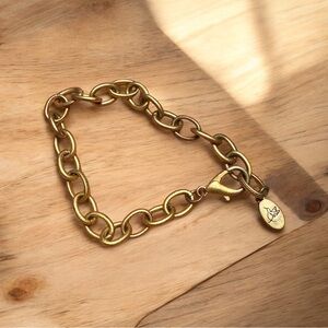 Signed Amanda Blu Gold Toned Chain Bracelet